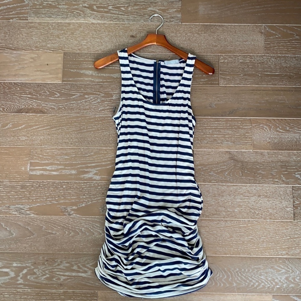 Olivia Moon Striped Ruch Dress | XL